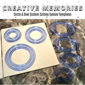 CREATIVE MEMORIES Custom Cutting Patterns Oval & Circle Sets EUC